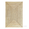 Handmade raffia straw carpet floor rug door mat